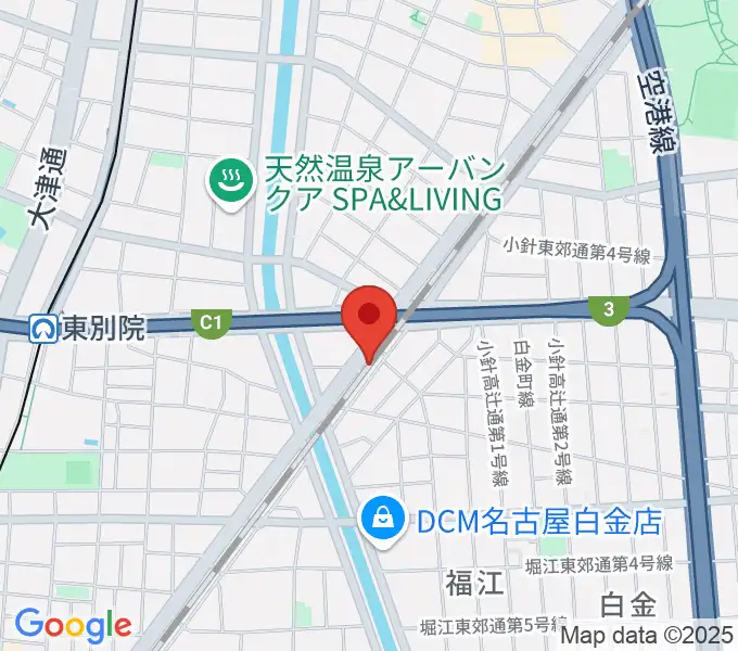 スタジオべティックス鶴舞店の地図