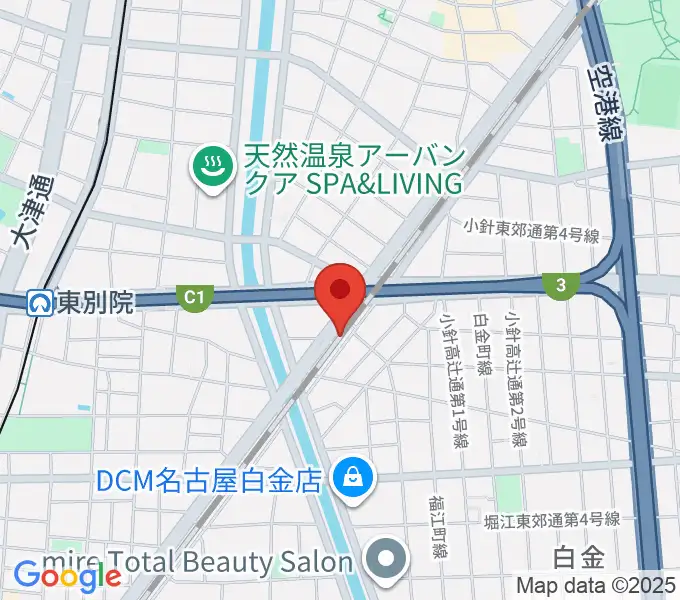 スタジオべティックス鶴舞店の地図