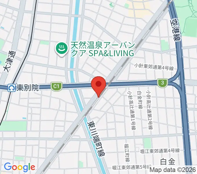 スタジオべティックス鶴舞店の地図