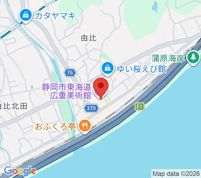 東海道広重美術館の地図
