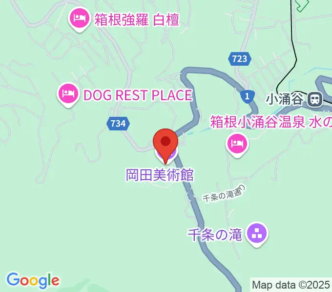 岡田美術館の地図