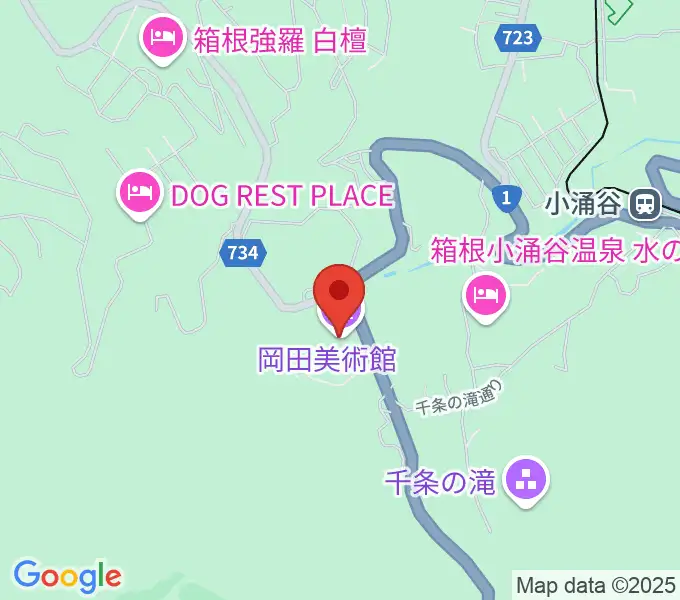 岡田美術館の地図