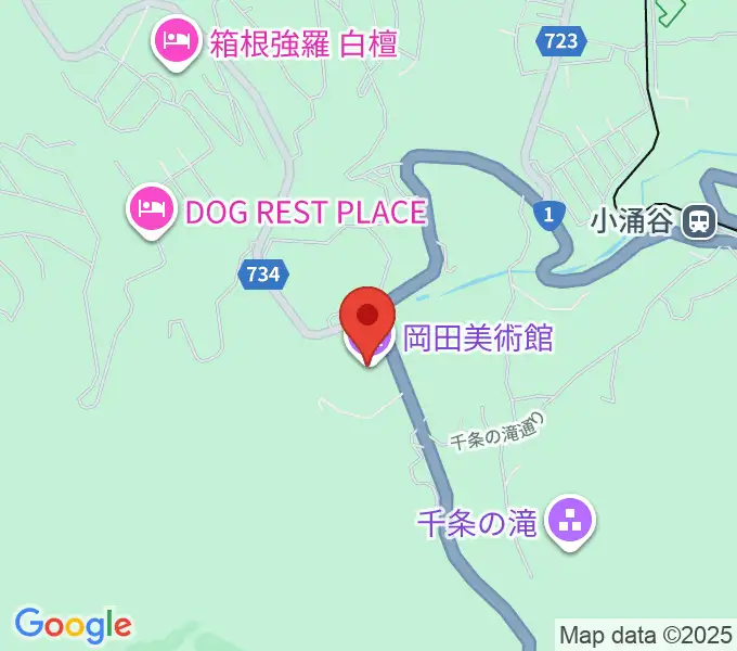 岡田美術館の地図