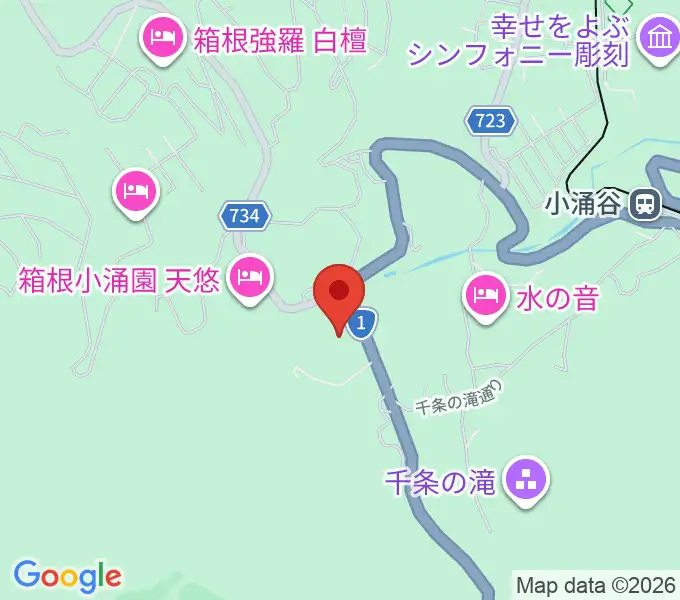 岡田美術館の地図