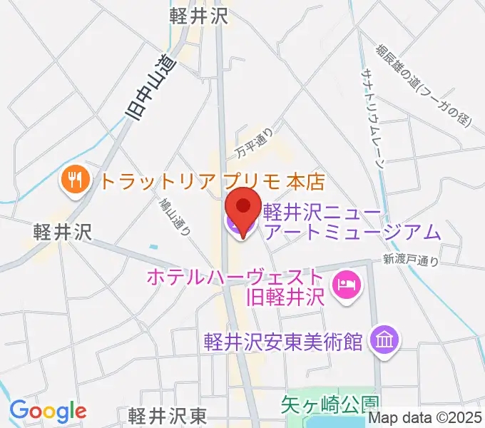 軽井沢ニューアートミュージアムの地図