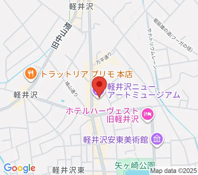 軽井沢ニューアートミュージアムの地図