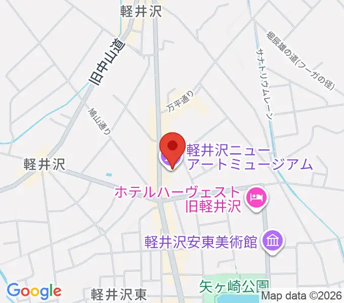 軽井沢ニューアートミュージアムの地図