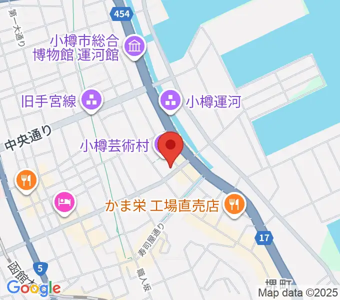 小樽芸術村 似鳥美術館の地図