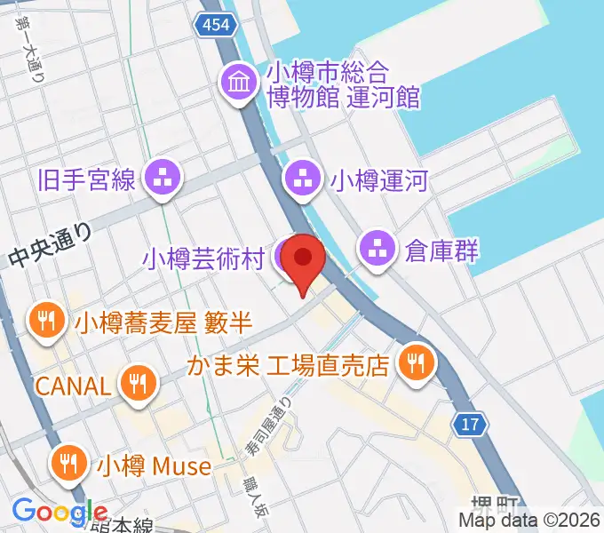 小樽芸術村 似鳥美術館の地図