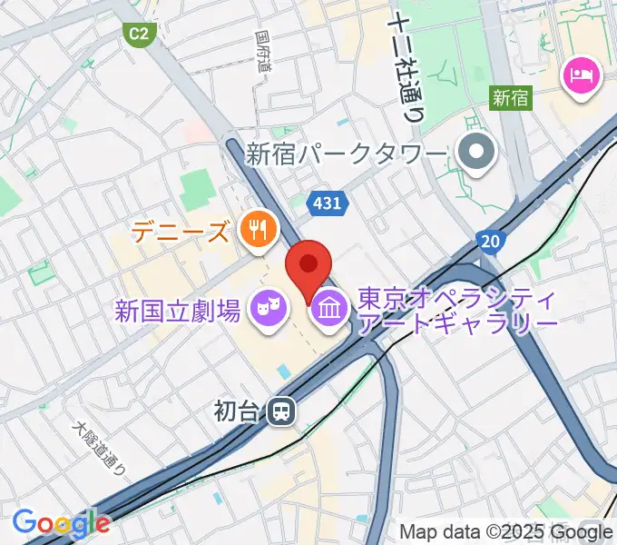 東京オペラシティアートギャラリーの地図