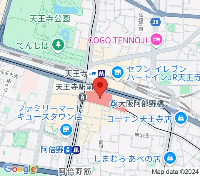 あべのハルカス美術館の地図