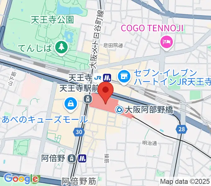 あべのハルカス美術館の地図