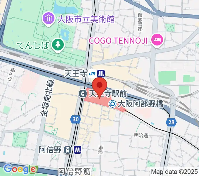 あべのハルカス美術館の地図