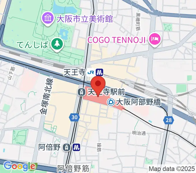 あべのハルカス美術館の地図