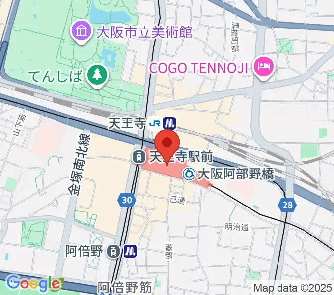 あべのハルカス美術館の地図