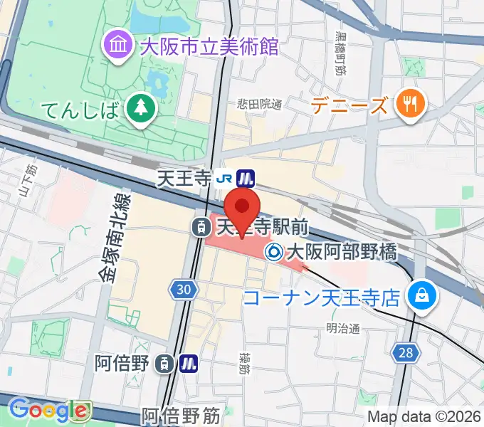 あべのハルカス美術館の地図