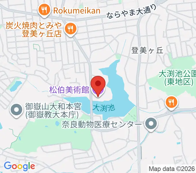 松伯美術館の地図
