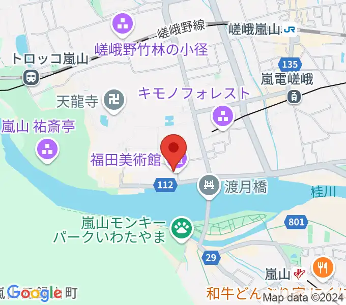 福田美術館の地図