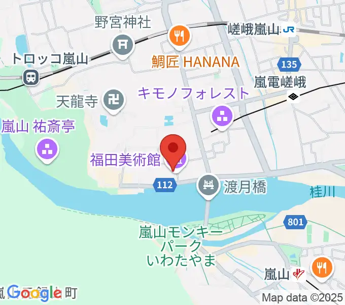 福田美術館の地図