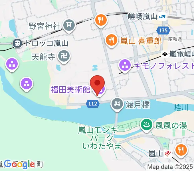 福田美術館の地図