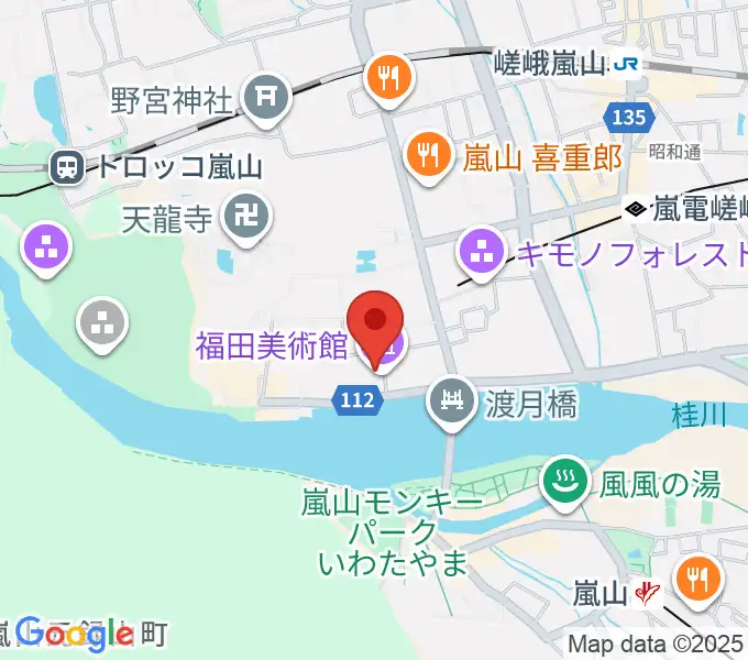 福田美術館の地図