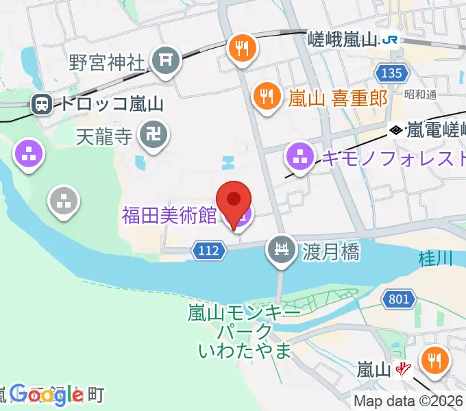 福田美術館の地図