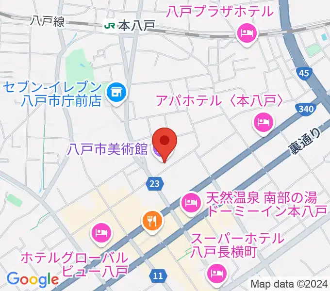 八戸市美術館の地図