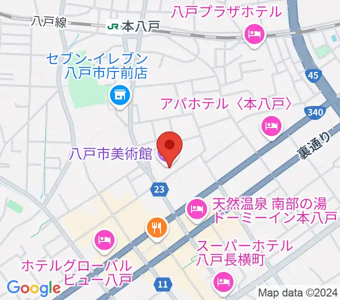 八戸市美術館の地図