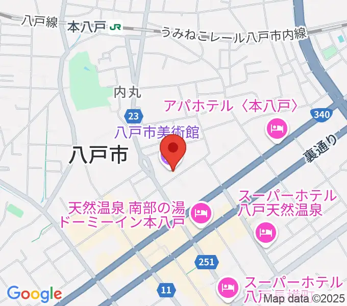 八戸市美術館の地図