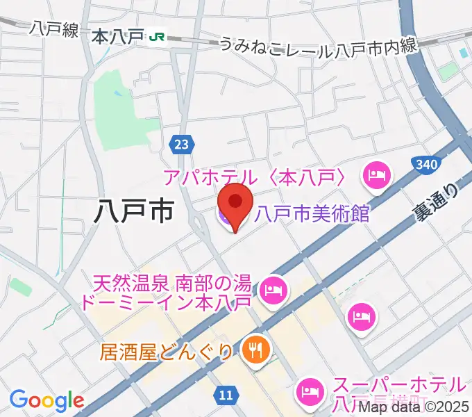 八戸市美術館の地図