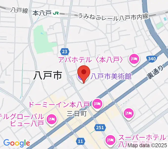 八戸市美術館の地図