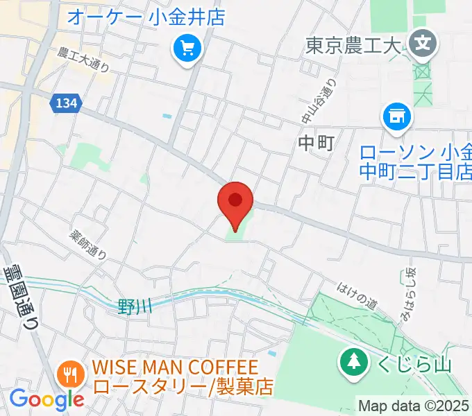 はけの森美術館の地図