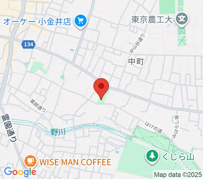 はけの森美術館の地図