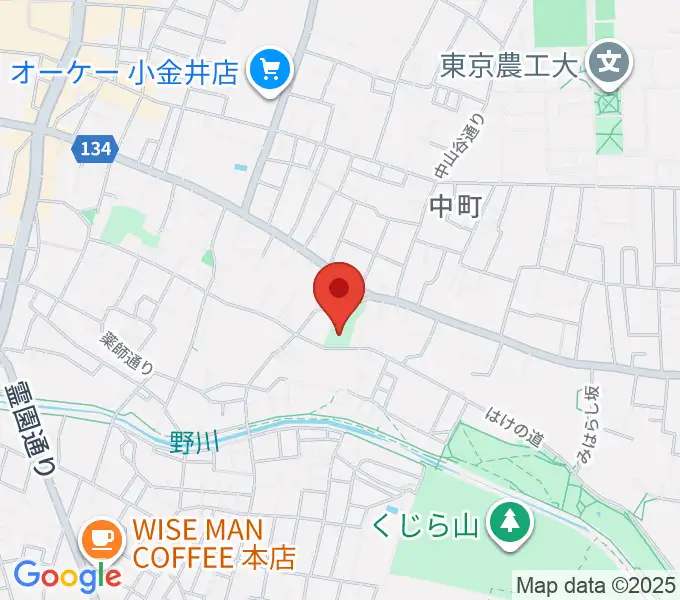 はけの森美術館の地図