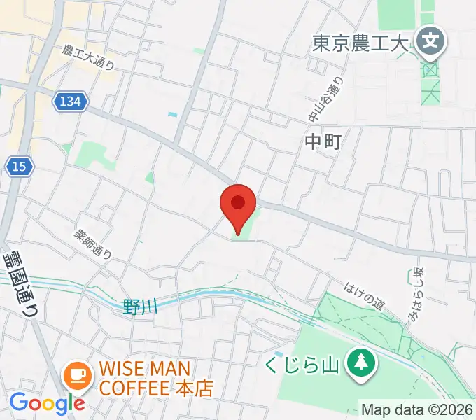 小金井市立はけの森美術館の地図