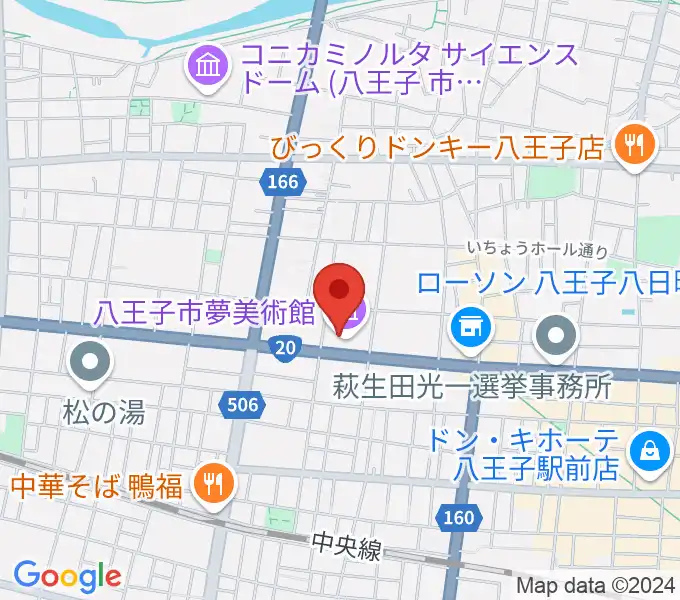 八王子市夢美術館の地図