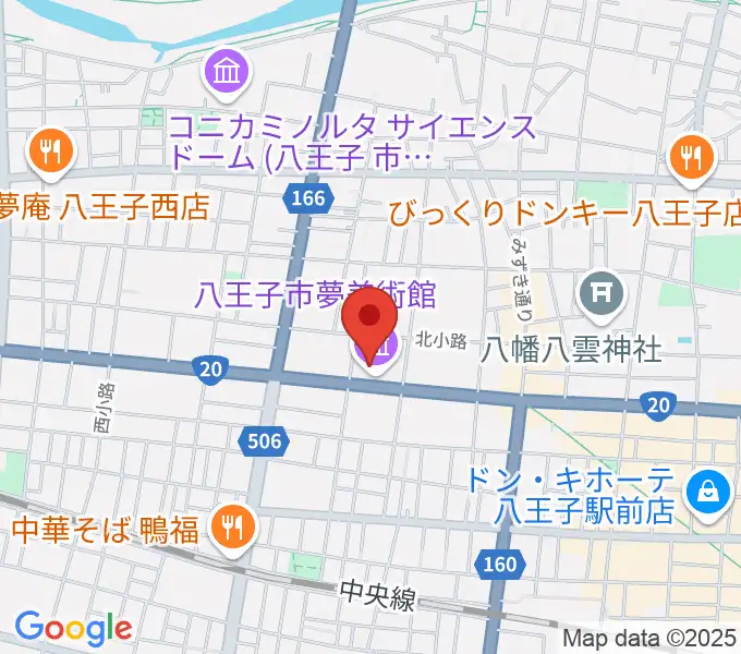 八王子市夢美術館の地図
