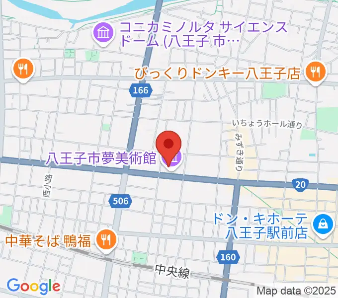 八王子市夢美術館の地図