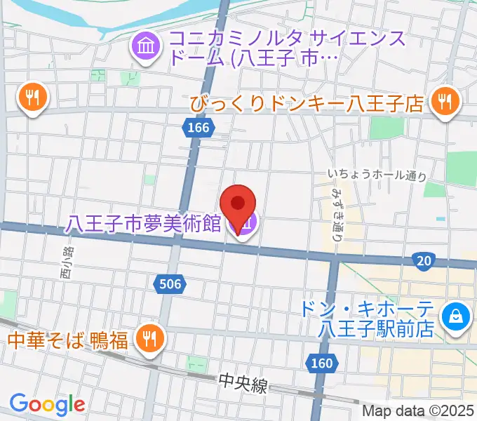 八王子市夢美術館の地図