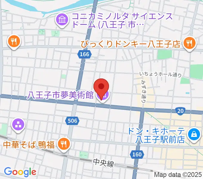 八王子市夢美術館の地図