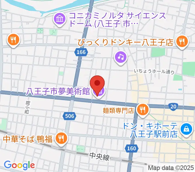 八王子市夢美術館の地図