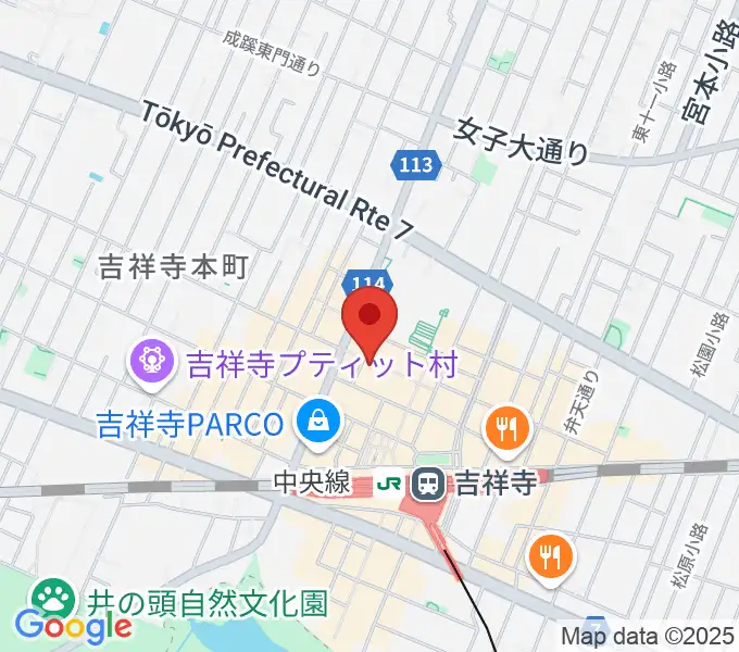 吉祥寺美術館の地図