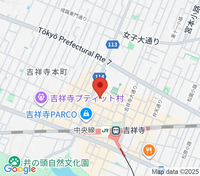 吉祥寺美術館の地図