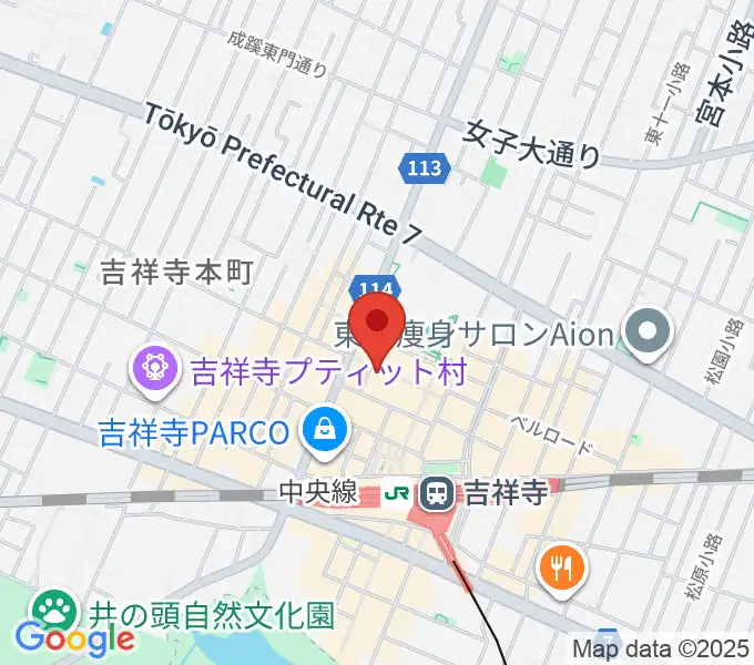 吉祥寺美術館の地図