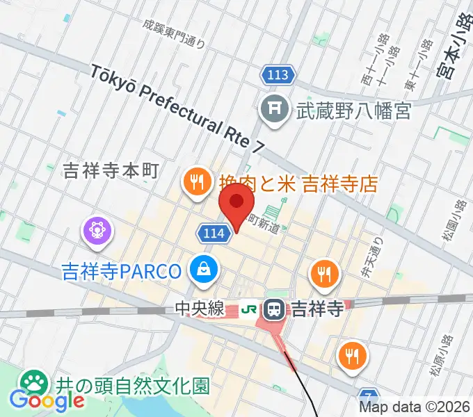 吉祥寺美術館の地図