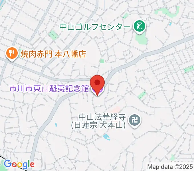 市川市東山魁夷記念館の地図