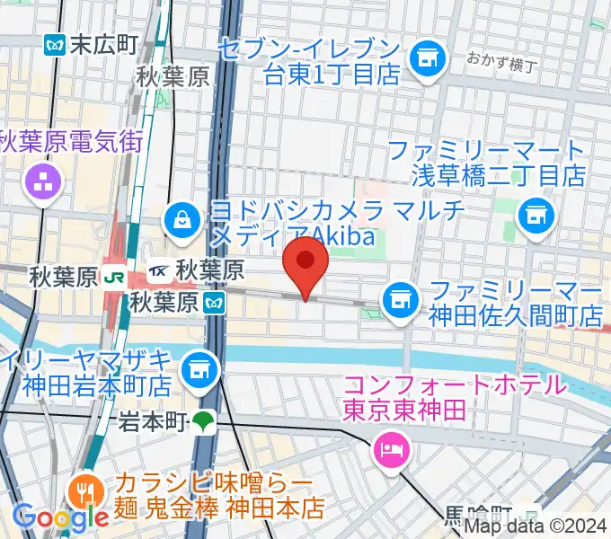 スタジオノード秋葉原の地図