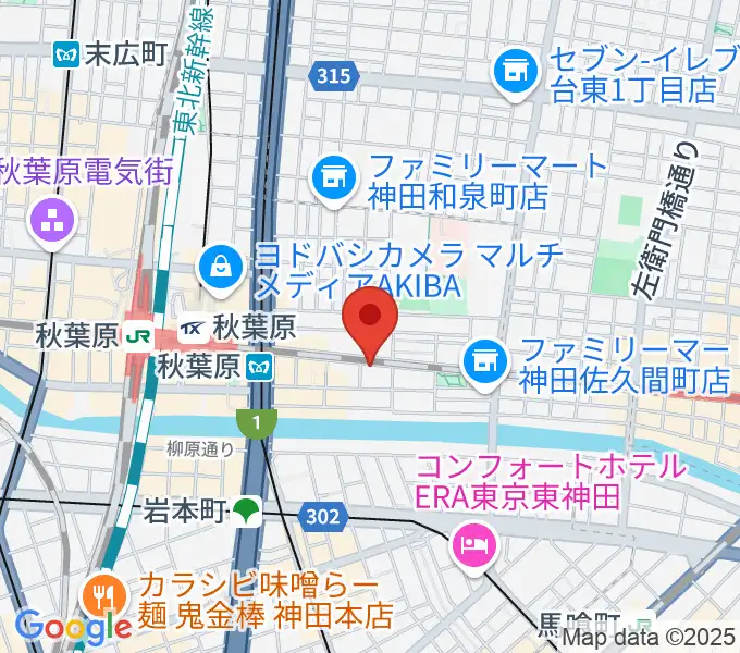スタジオノード秋葉原の地図