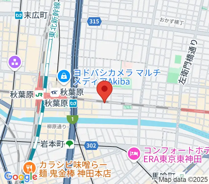 スタジオノード秋葉原の地図