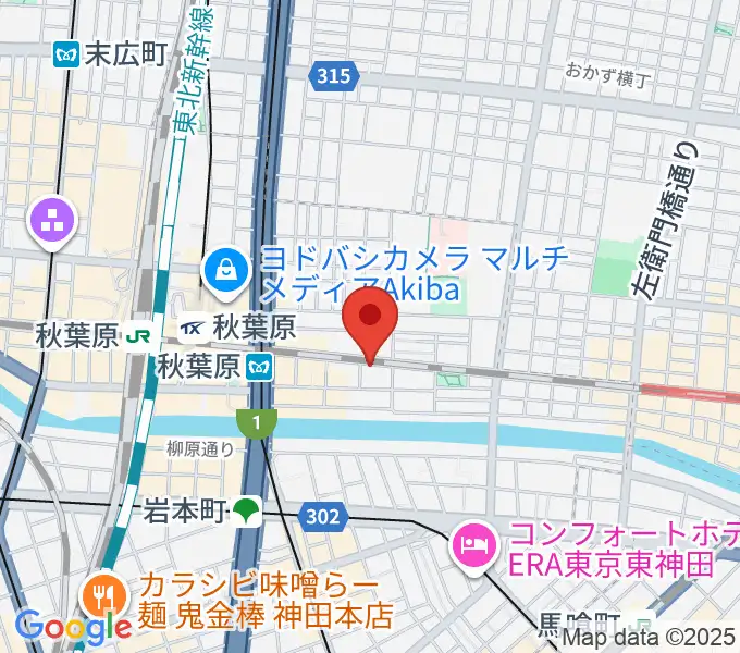 スタジオノード秋葉原の地図